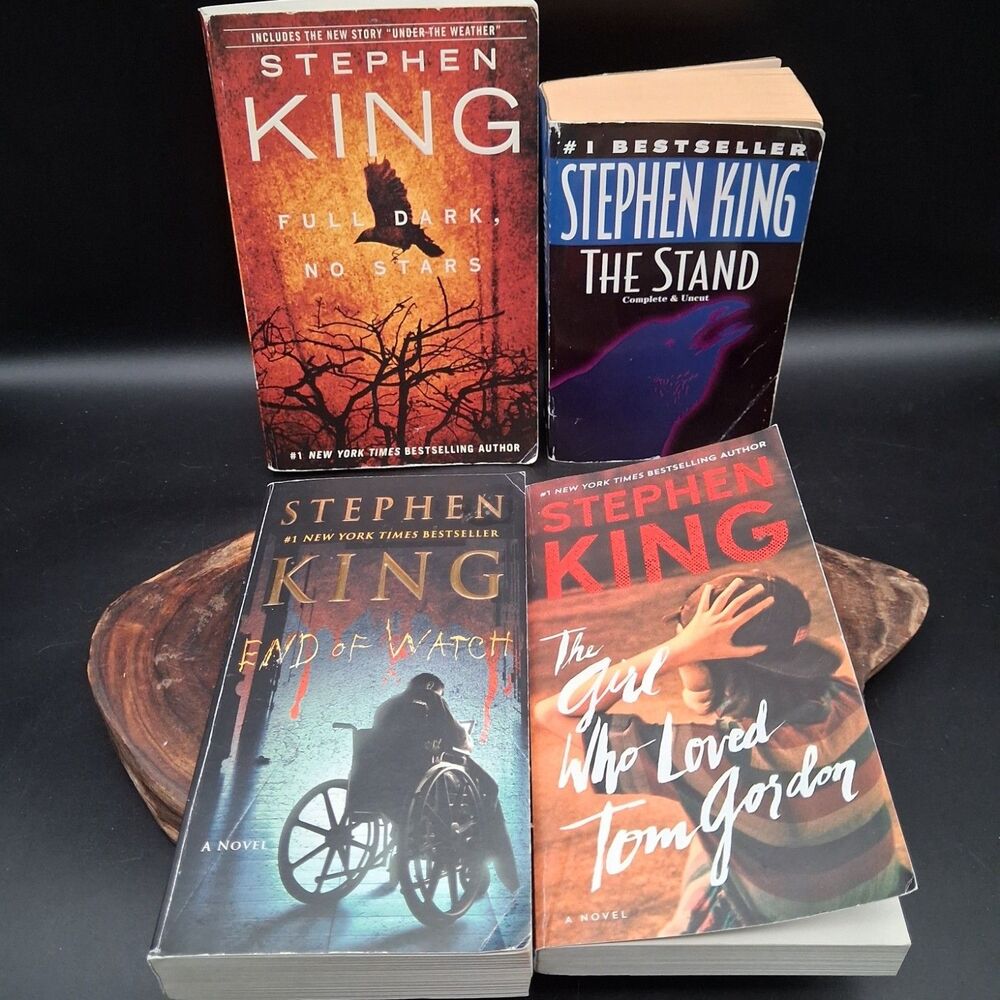 Stephen King Paperback Book Lot 4 The Stand End of Watch Full Dark No Stars Tom